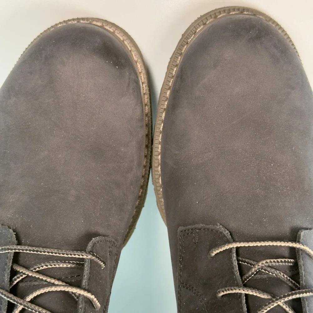 Sorel Madson II Mens 11 Chukka Waterproof Boots Black Leather Suede Lace Shoes